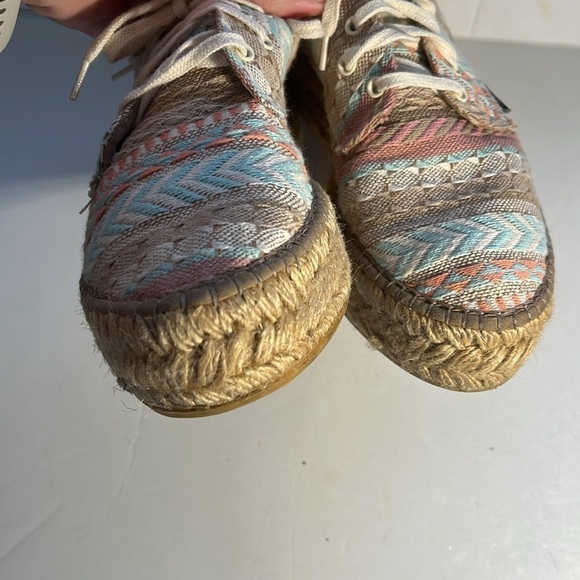 Gaimo Tie Espadrilles Multicolor Low Top Lace Up Aztec Casual Shoes women’s 39 - Picture 10 of 11